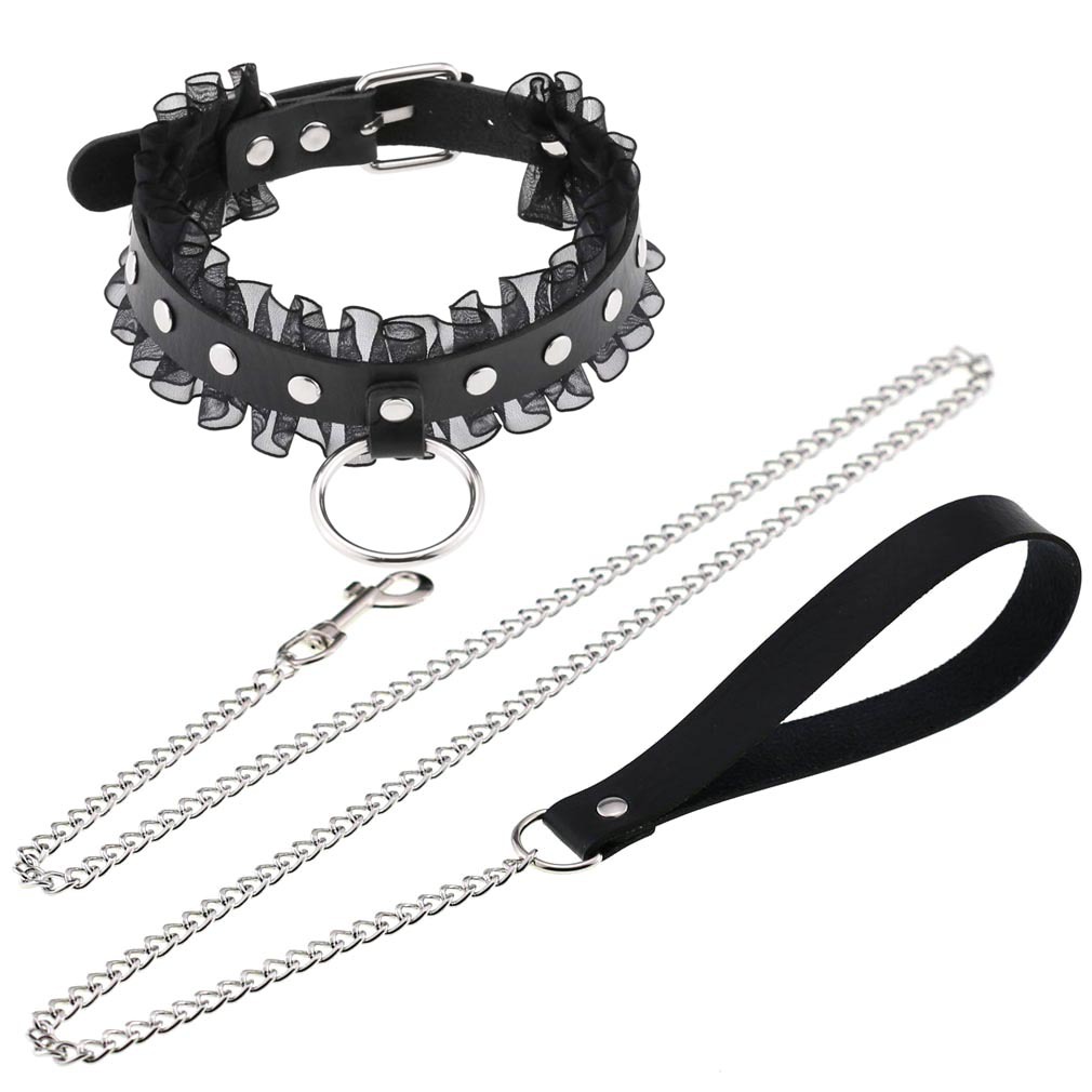 Sexy Lace Spiked Choker Punk C - Goth Punk Spike Choker 评论和价格