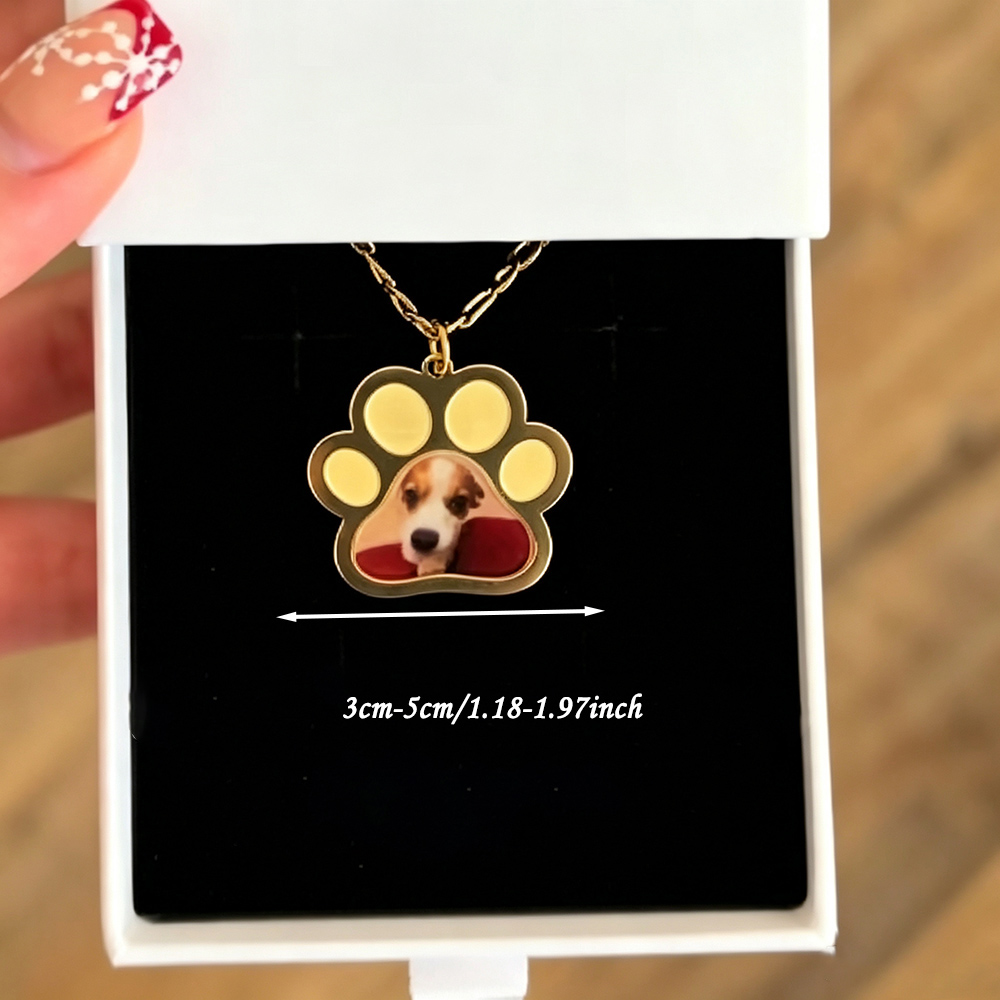 Personalized Pet Paw Colors Pr - Custom Name Necklace Stainless Steel 评论和价格