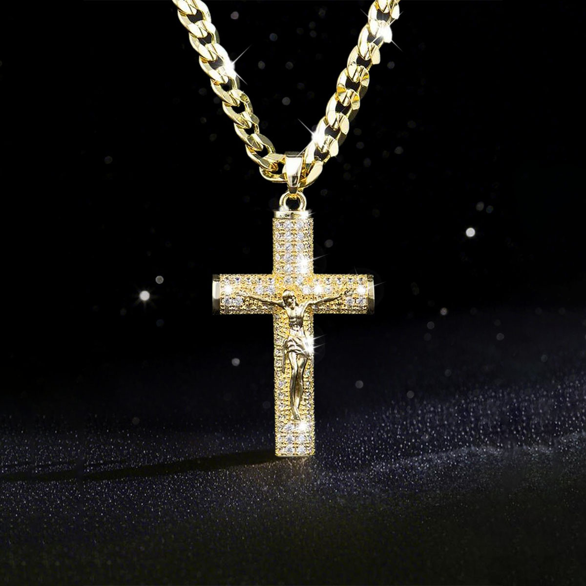 Gold-Plated Cross Necklace for - Cross Pendant Necklace Gold 评论和价格
