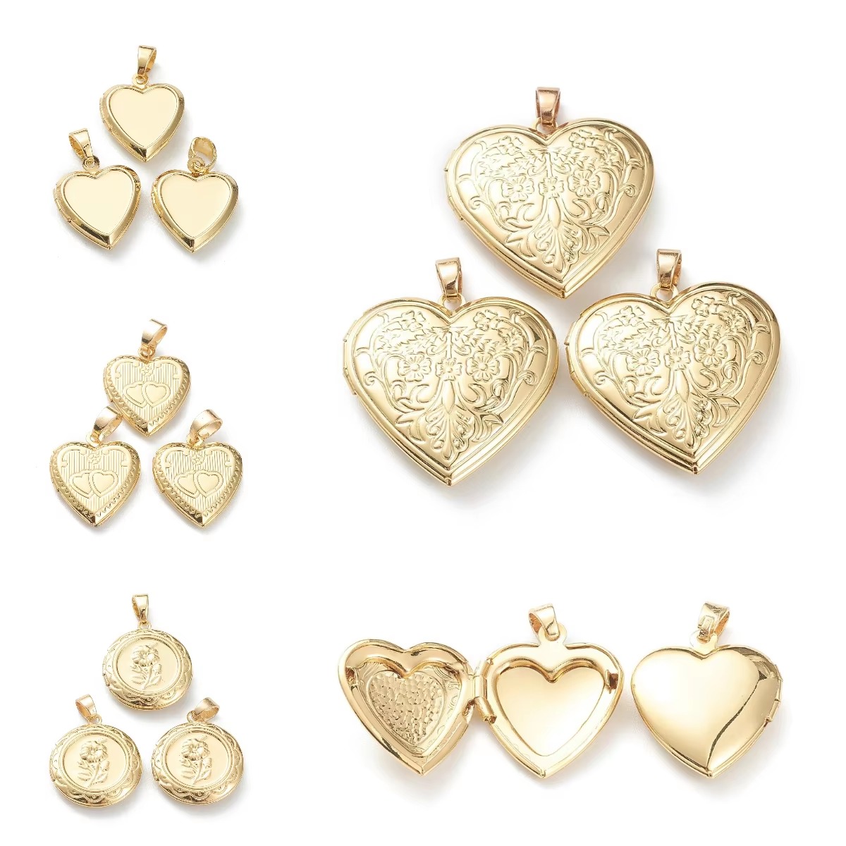 10pcs Heart Photo Locket Penda - Heart Locket Necklace Photo 评论和价格