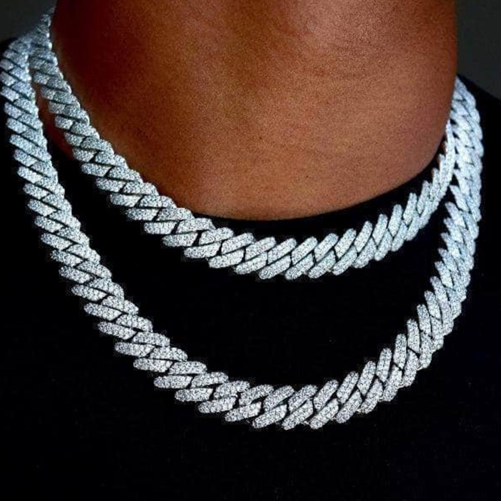 14mm Iced Out  Prong Cuban Lin - Cuban Link Chain 12Mm 评论和价格