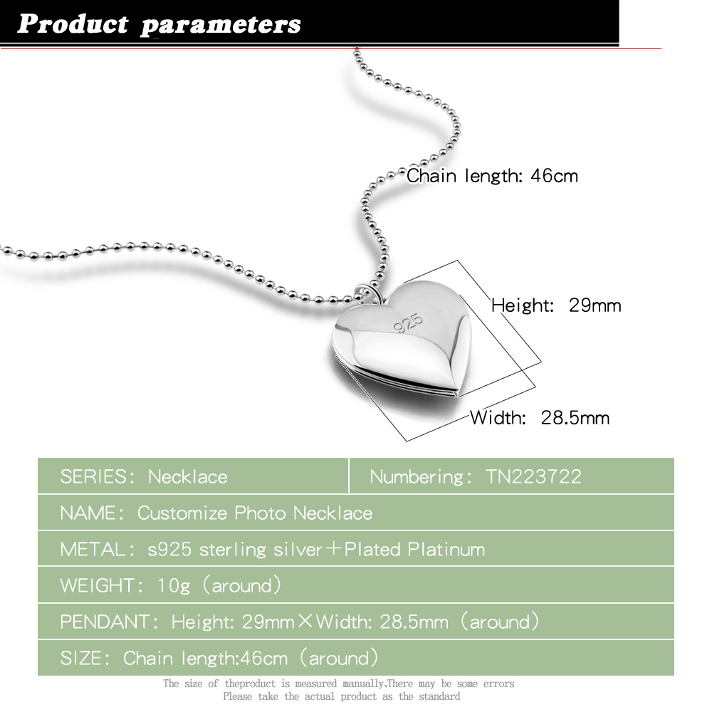 Eternal Love Heart Choker 925  - Heart Locket Necklace Photo 评论和价格