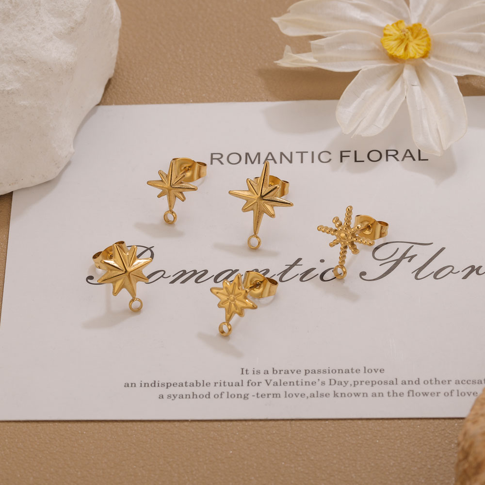 6pcs Stainless Steel Star Earr - Body Jewelry 评论和价格