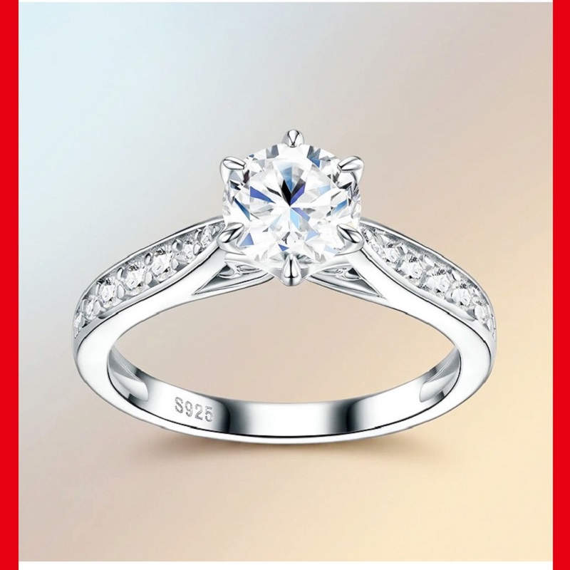 Apaison Luxury D Color 1 Carat - Moissanite Engagement Ring 1 Carat 评论和价格