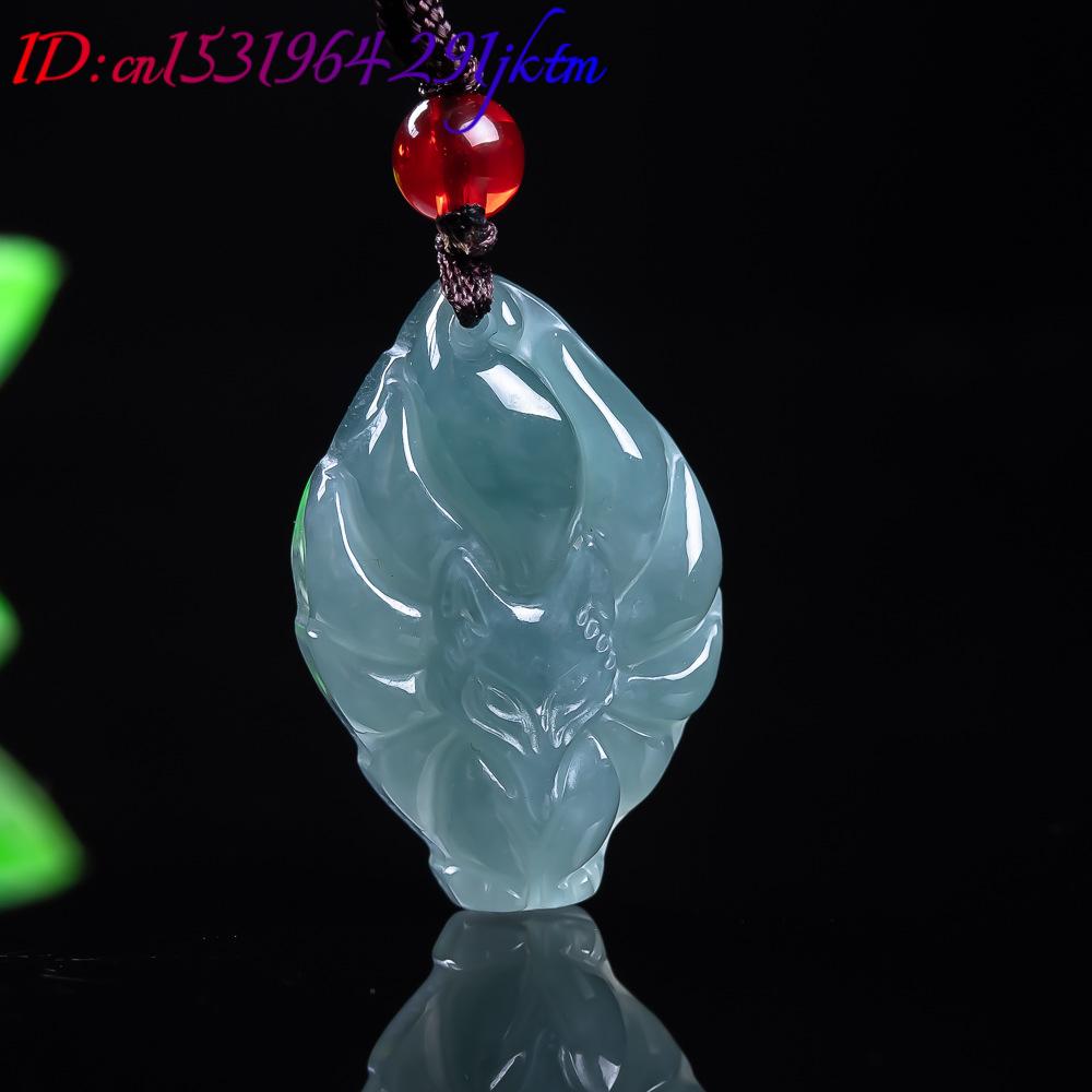 Natural Burmese Jadeite Fox Pe - Necklaces 评论和价格