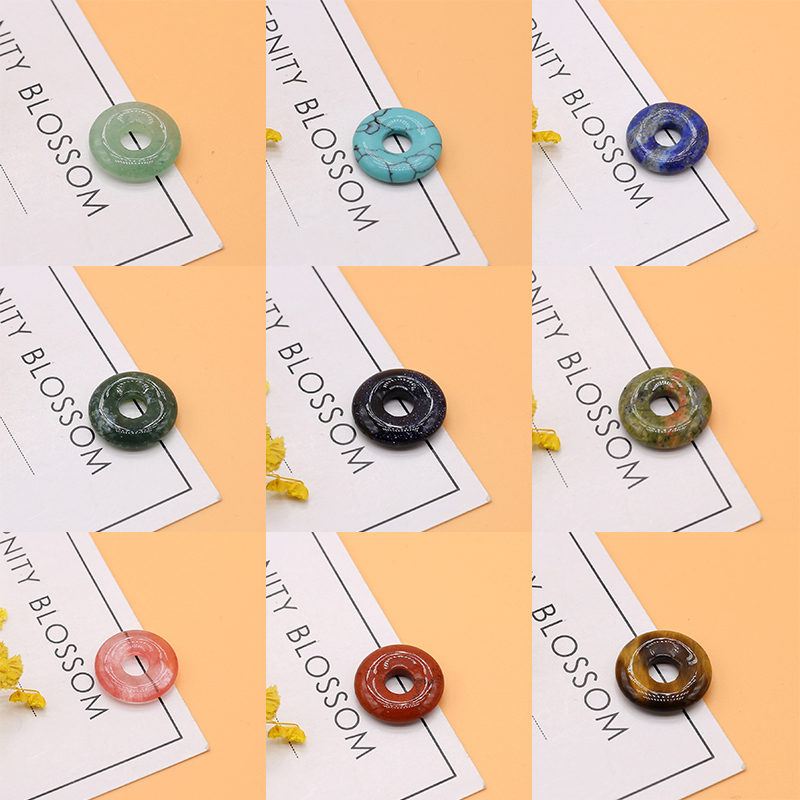 5pc/set 18mm Natural Round Big - Crystal Pendant Necklace Natural Stone 评论和价格