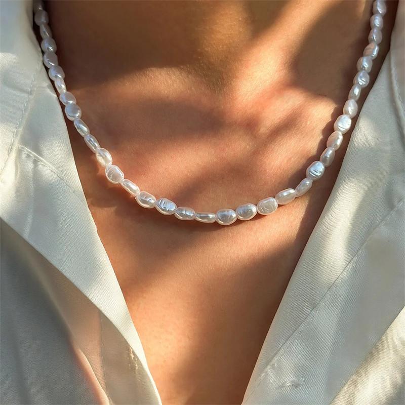New Fashion Simple Imitation P - Pearl Choker Necklace Vintage 评论和价格