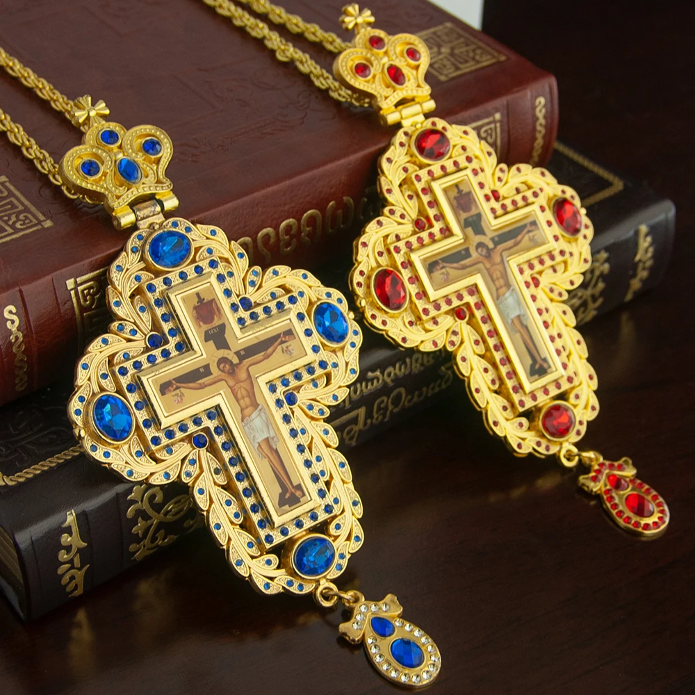 HTISOK Orthodox Bishop Pectora - Cross Pendant Necklace Gold 评论和价格