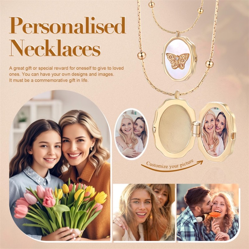 Personality Angel Locket Neckl - Heart Locket Necklace Photo 评论和价格