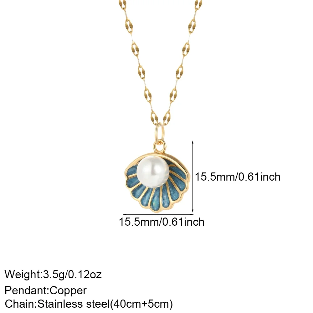 Cute Sea Star Shell Diy Neckla - Cross Pendant Necklace Gold 评论和价格