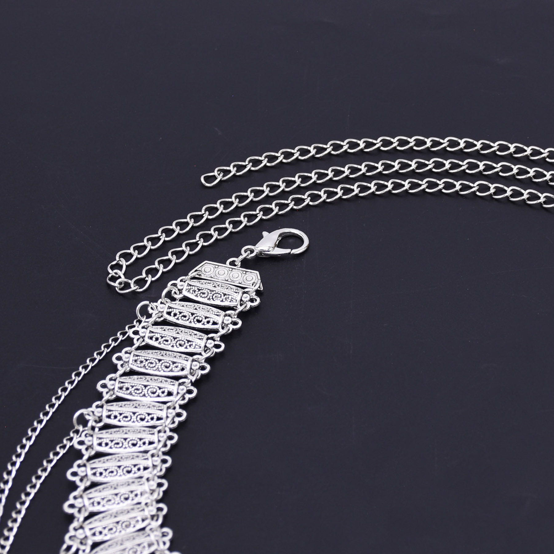Niche Retro Design Silver Carv - Body Jewelry 评论和价格