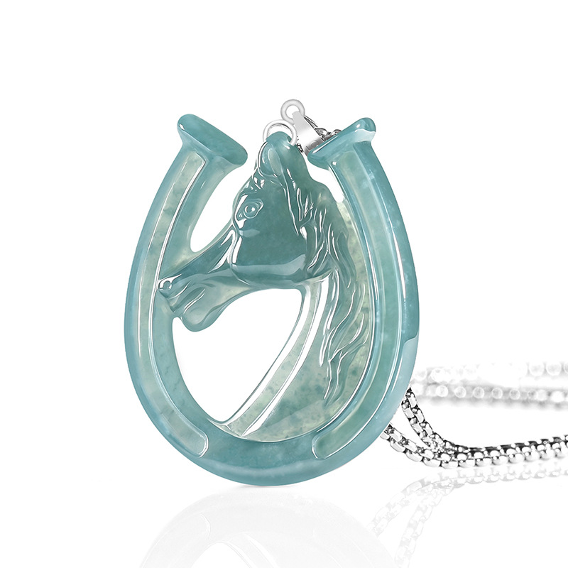 S925 Silver Natural Blue Water - Necklaces 评论和价格