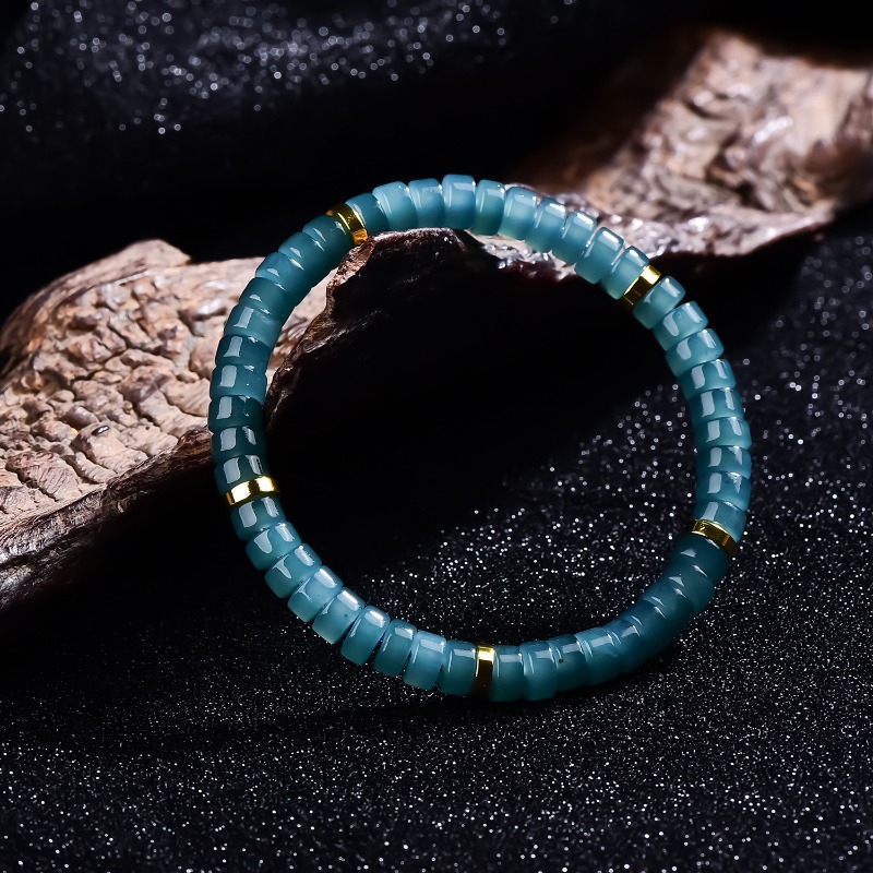 Natural Jadeite Blue Water Aba - Bracelets 评论和价格