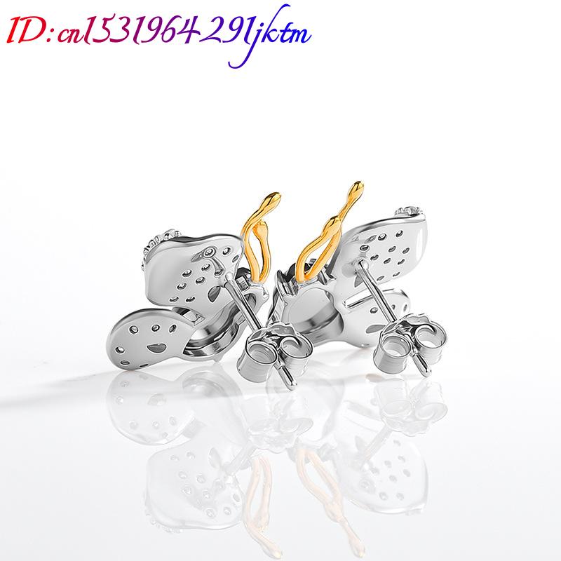 Green Burmese Jadeite Butterfl - Earrings 评论和价格