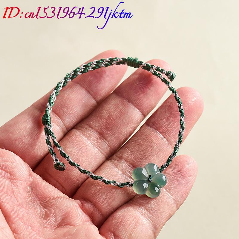 Burmese Jadeite Flower Bracele - Bracelets 评论和价格