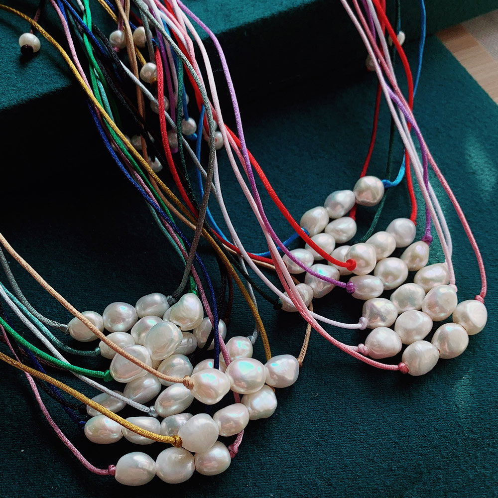9-10mm Baroque Pearl Charm Nec - Pearl Choker Necklace Vintage 评论和价格