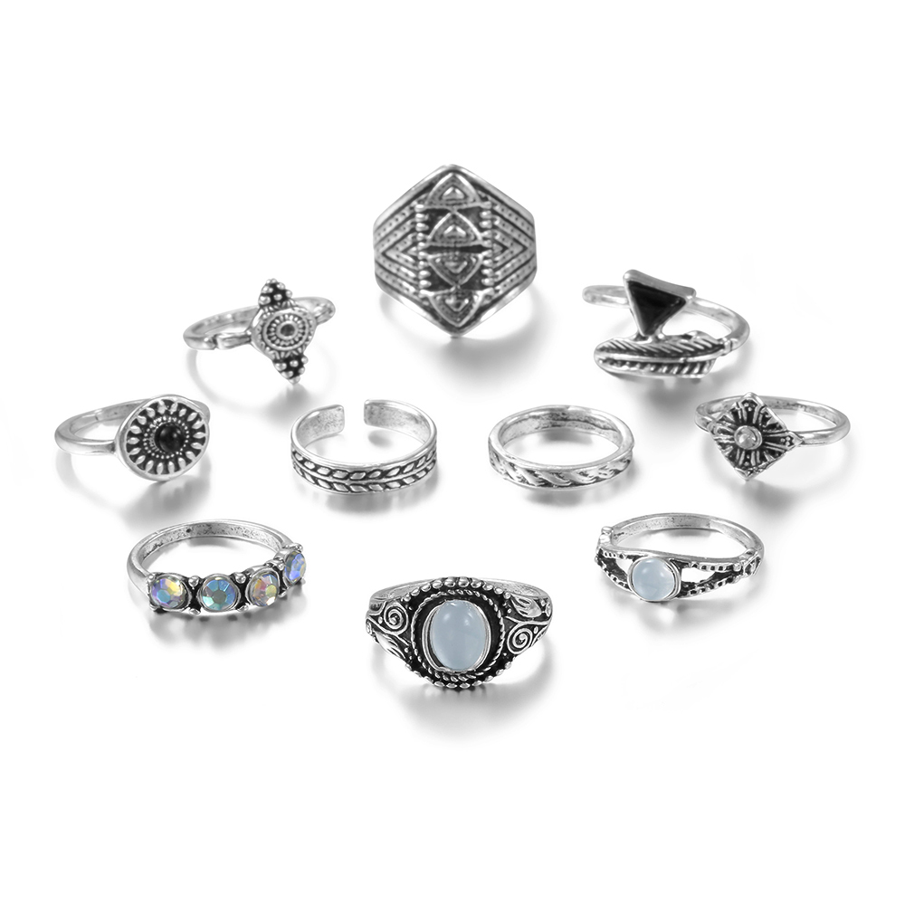 Meyfflin Vintage Knuckle Ring  - Vintage Punk Knuckle Rings Set 评论和价格