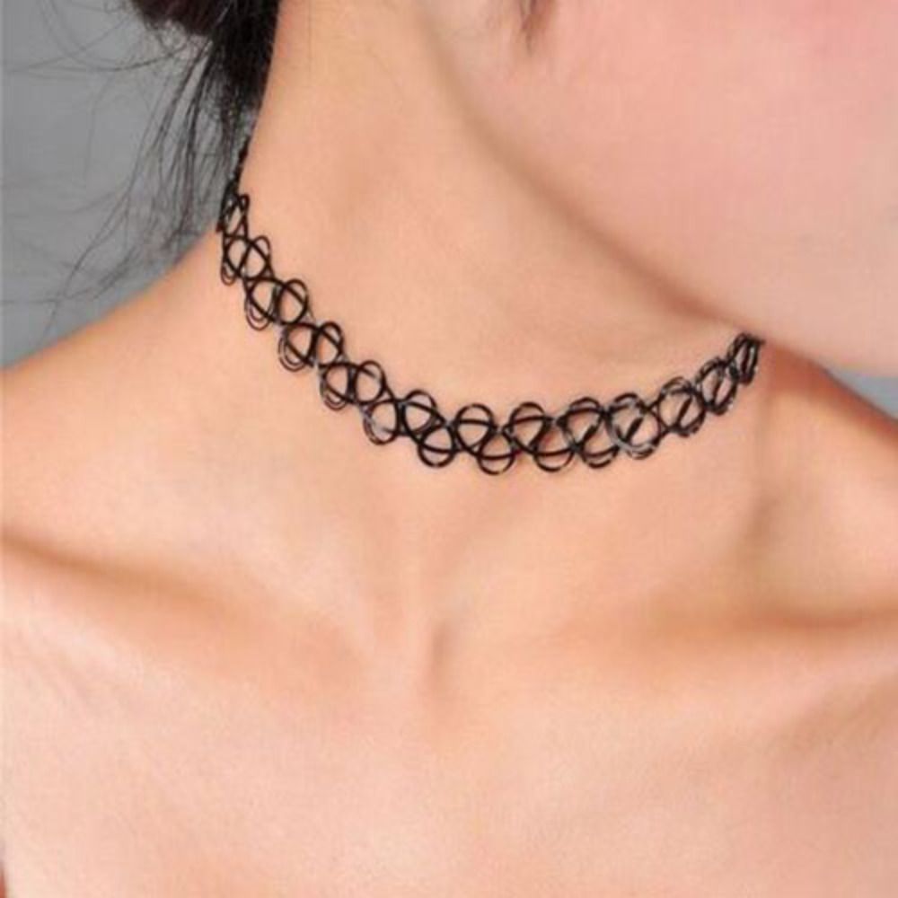 Multi Color Braided Fish Threa - Pearl Choker Necklace Vintage 评论和价格