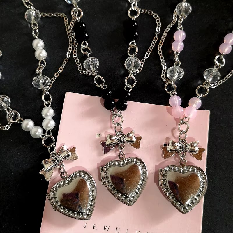 Goth Y2K Heart Locket Pendant  - Heart Locket Necklace Photo 评论和价格