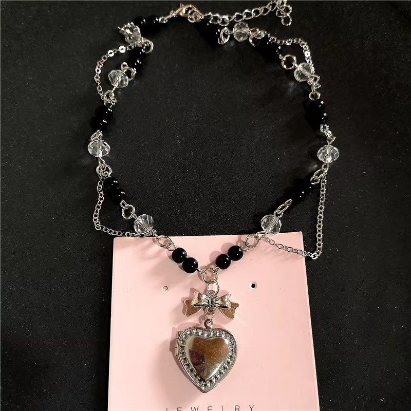 Goth Y2K Heart Locket Pendant  - Heart Locket Necklace Photo 评论和价格